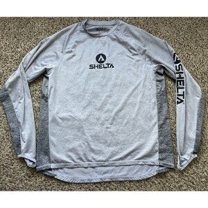 Shelta Shirt Mens XL Gray Long Sleeve Fising UPF 50+ Sun Protection Fishing